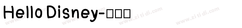 Hello Disney字体转换